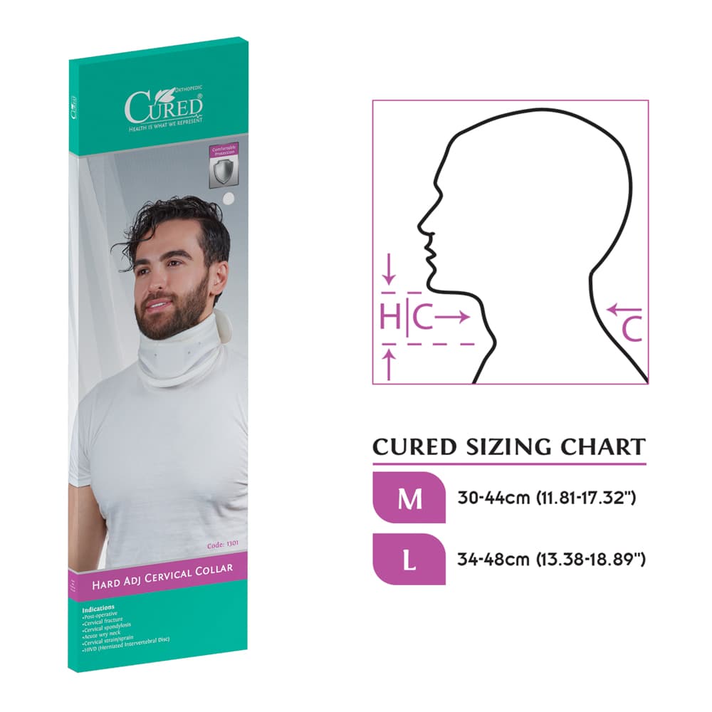 گردن بند طبی سخت ( کولار سخت در سه ارتفاع) کیورد CURED — تصویر ۳