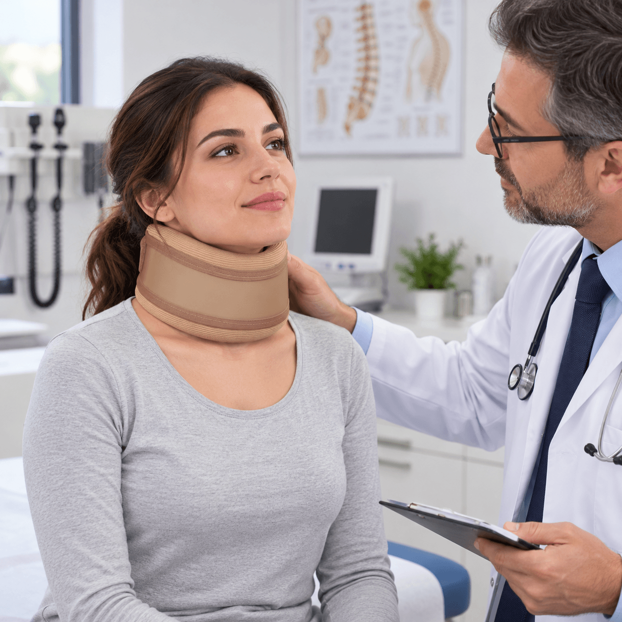 گردن بند طبی نیمه سخت PE ( کولار نیمه سخت در سه ارتفاع) کیورد CURED — تصویر ۴