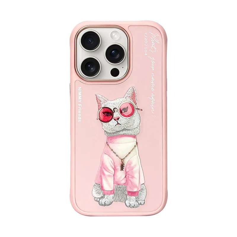 کاور ایفون نیمی طرح گربه عینکی مناسب برای گوشی موبایل Apple iPhone 16 Pro