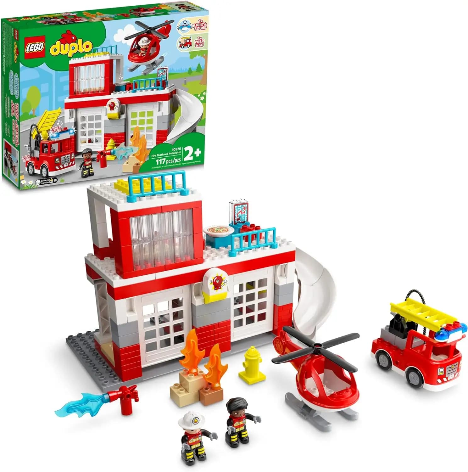 لگو Fire Station & Helicopter سری دوپلو کد 10970