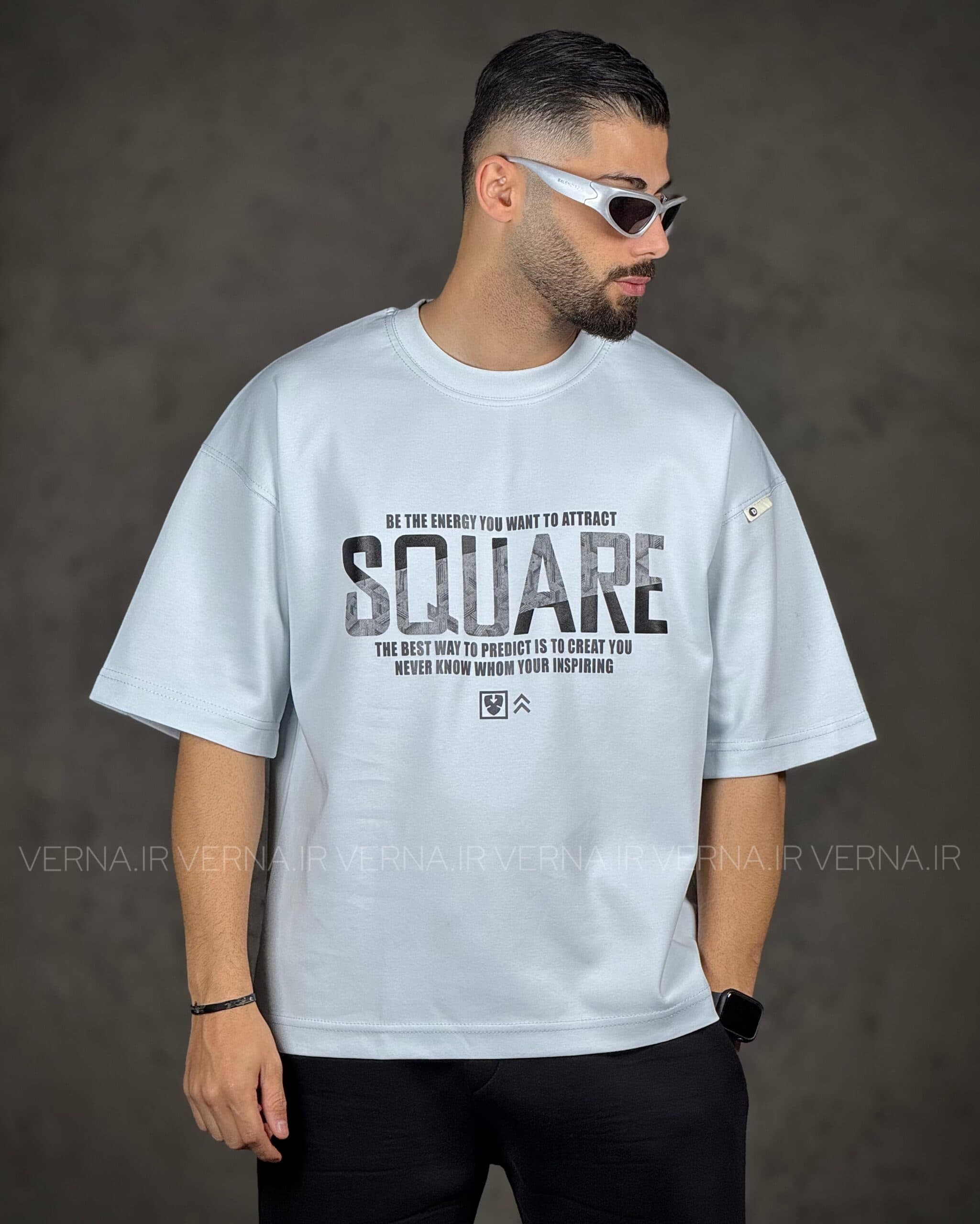 تیشرت باکسی مردانه پشت چاپ SQUARE — تصویر ۲