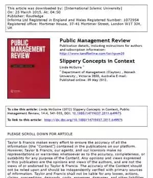 دانلود کتاب Slippery Concepts in Context Relationship marketing and public services