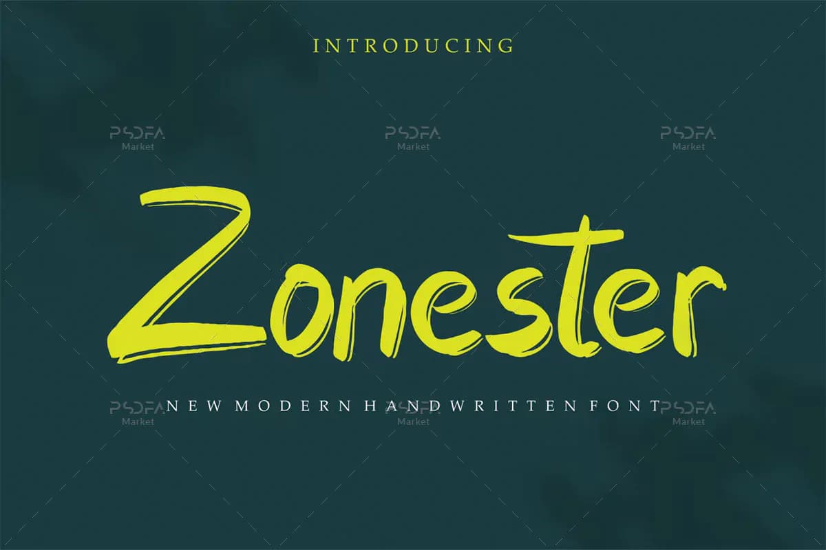 براش فونت انگلیسی Zonester