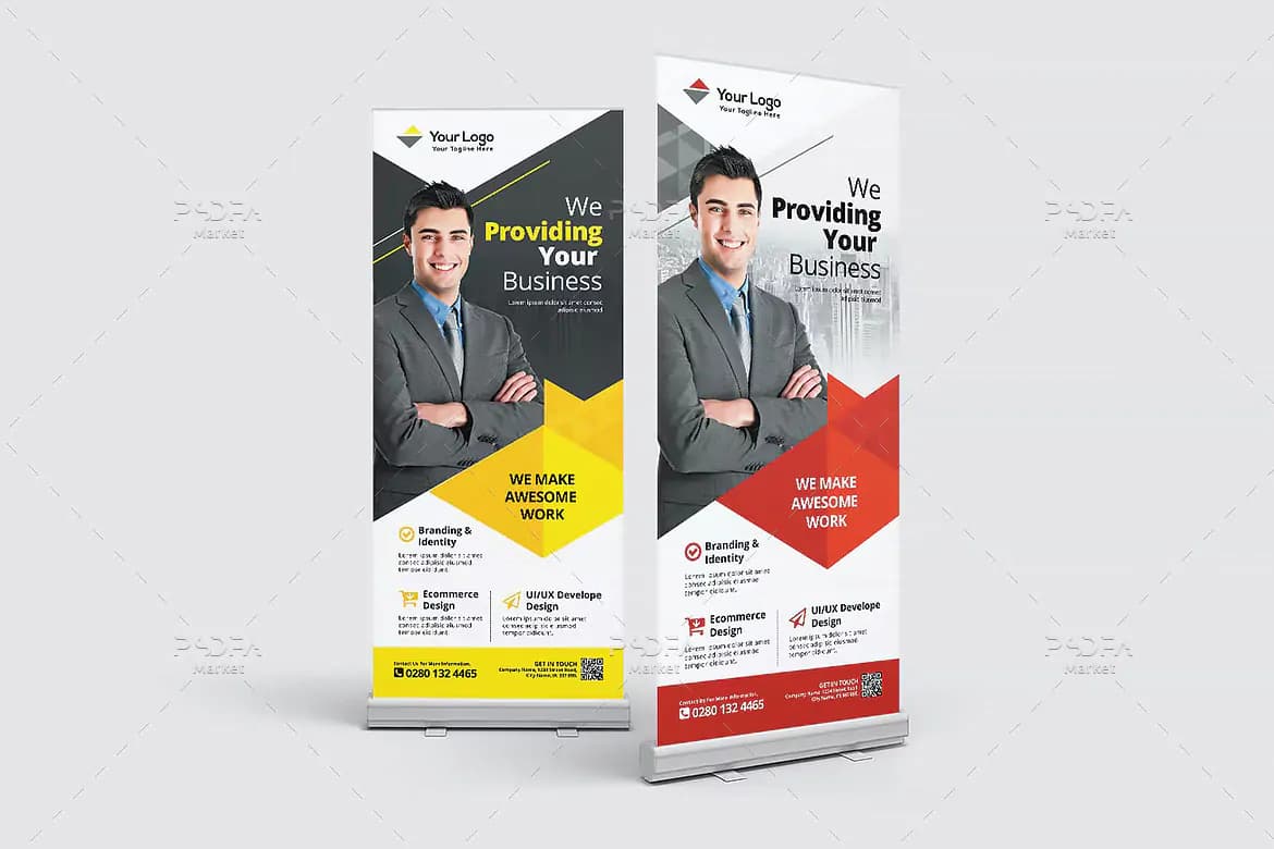 طرح بنر کسب و کار شرکتی رول آپ و استند — تصویر ۲