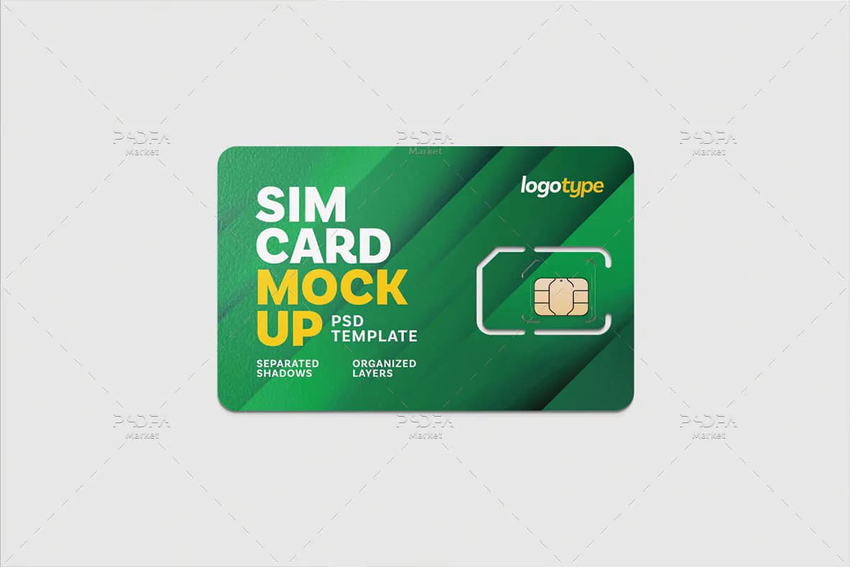 6 موکاپ سیم کارت — تصویر ۲