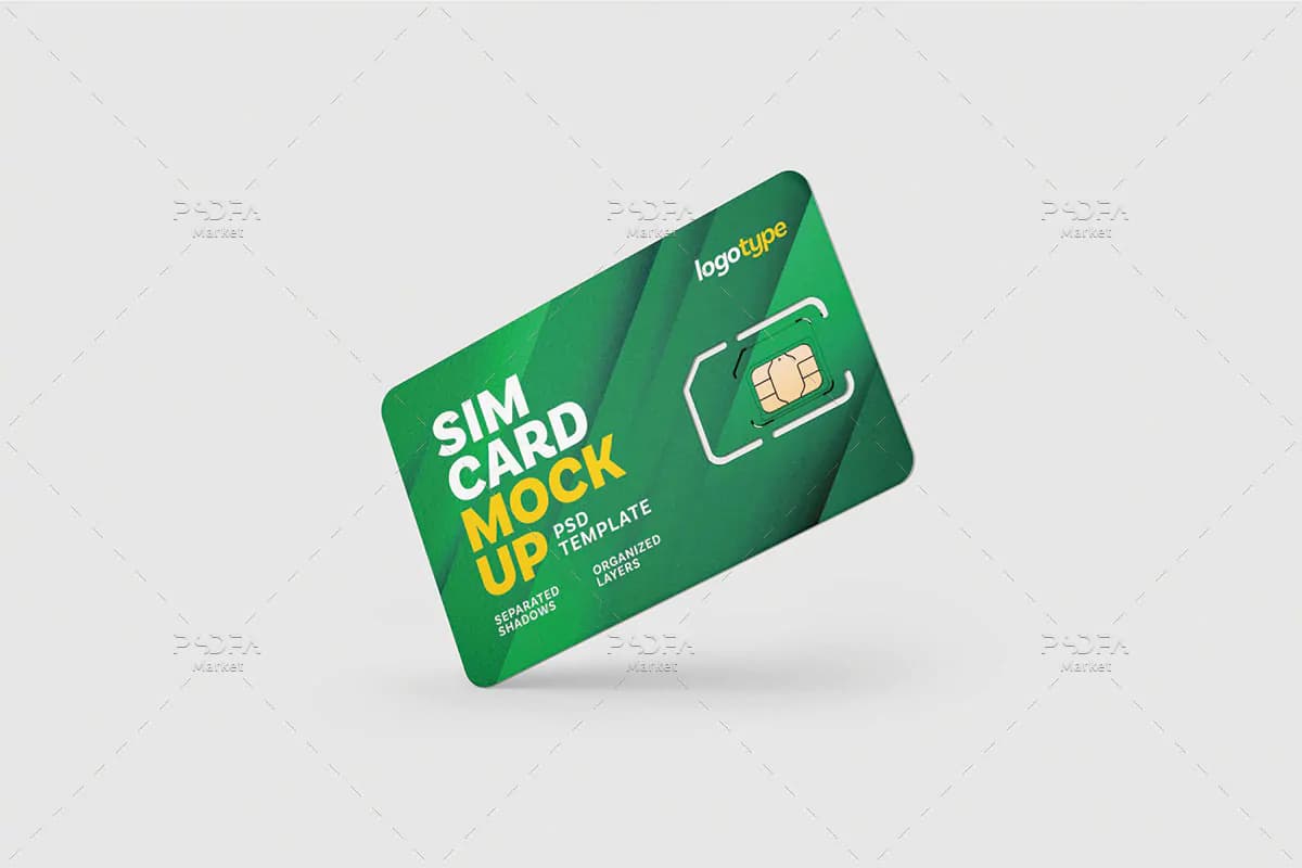 6 موکاپ سیم کارت — تصویر ۶