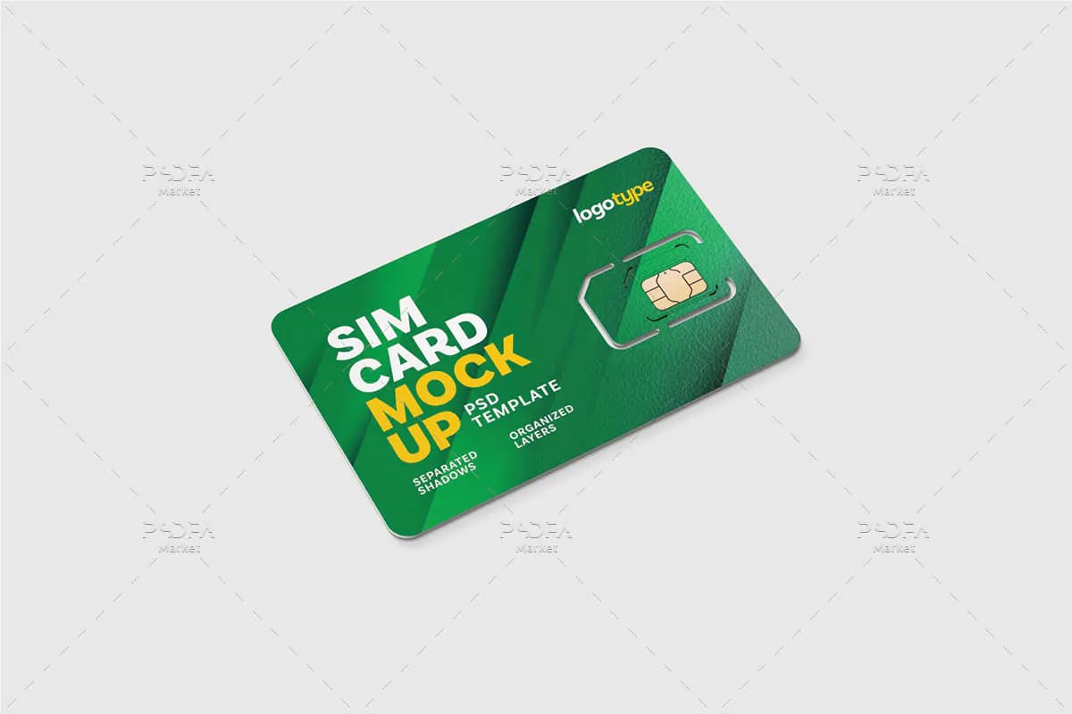 6 موکاپ سیم کارت — تصویر ۴