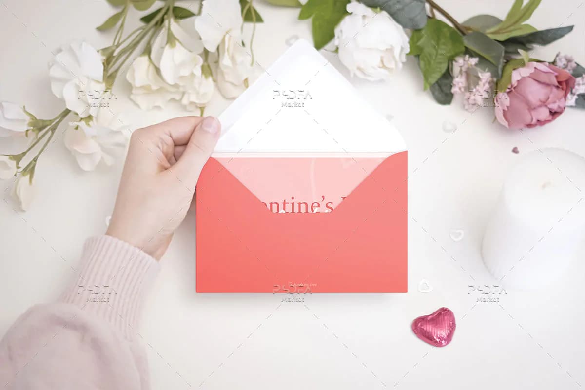 12 موکاپ کارت تبریک ولنتاین — تصویر ۳