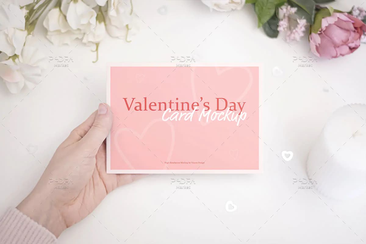 12 موکاپ کارت تبریک ولنتاین — تصویر ۲