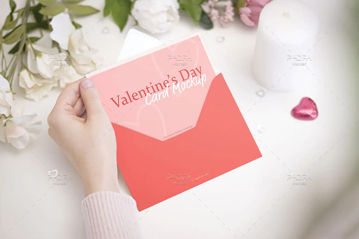 12 موکاپ کارت تبریک ولنتاین — تصویر ۶
