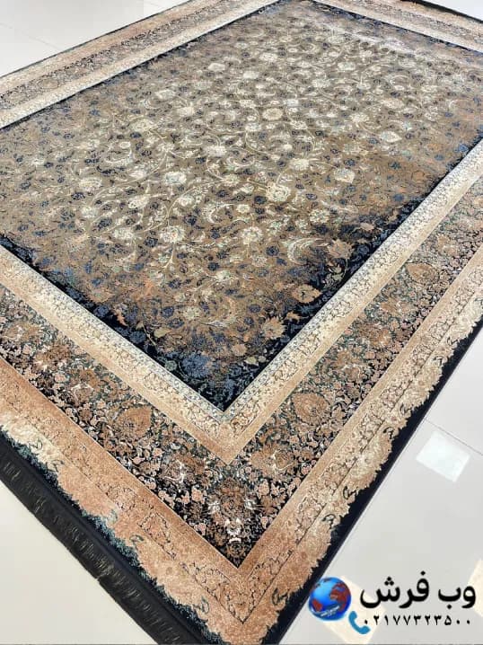 فرش افشان تبریز 1200 شانه طرح خطیبی — تصویر ۲