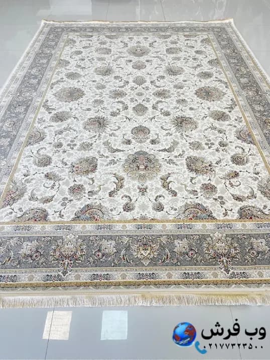 فرش کاشان طرح افشان سلطنتی طرح ژولیت 1200 شانه