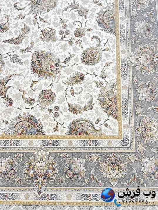 فرش کاشان طرح افشان سلطنتی طرح ژولیت 1200 شانه — تصویر ۳
