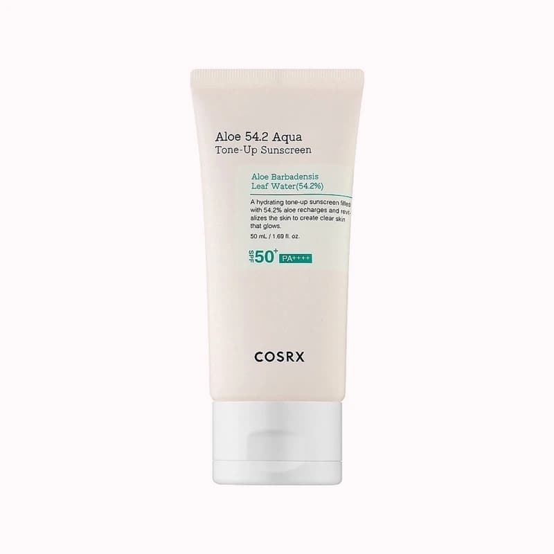 کرم ضد آفتاب بدون رنگ کوزارکس SPF 50 مدل Aloe 54.2 Aqua مناسب انواع پوست‌ حجم 50 میلی‌لیتر