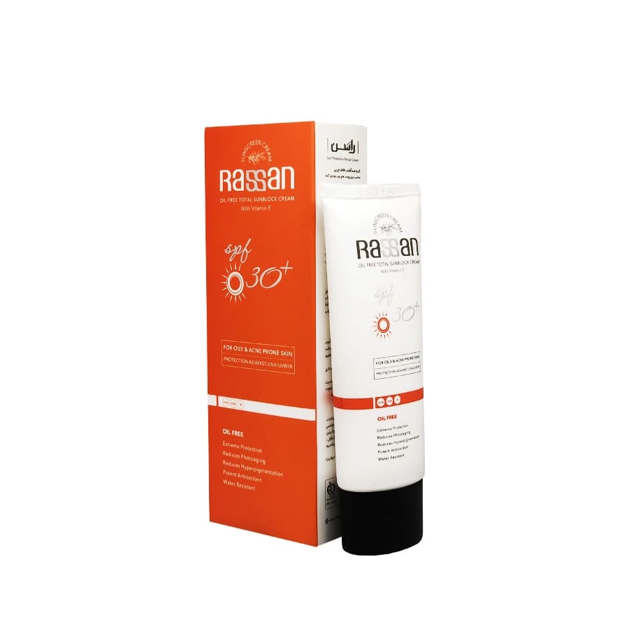 مراقبت پوست کرم ضد آفتاب بدون رنگ راسن SPF 30 مدل potent ‌مناسب پوست‌های چرب حجم 40 میلی‌لیتر — تصویر ۲