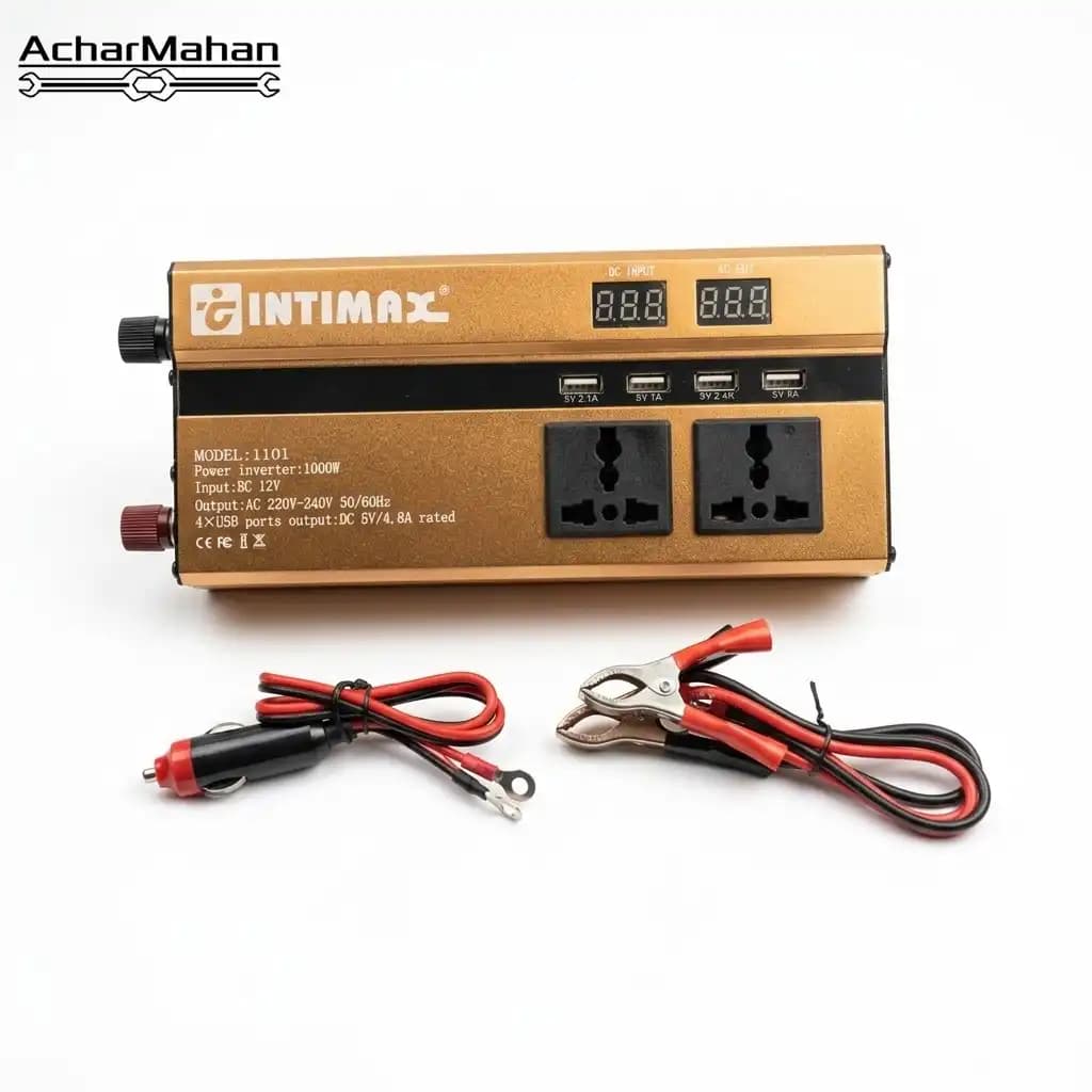 مبدل برق ۱۲ به ۲۲۰ ولت ۱۰۰۰ وات اینتیمکس مدل power inverter 12-220 — تصویر ۵