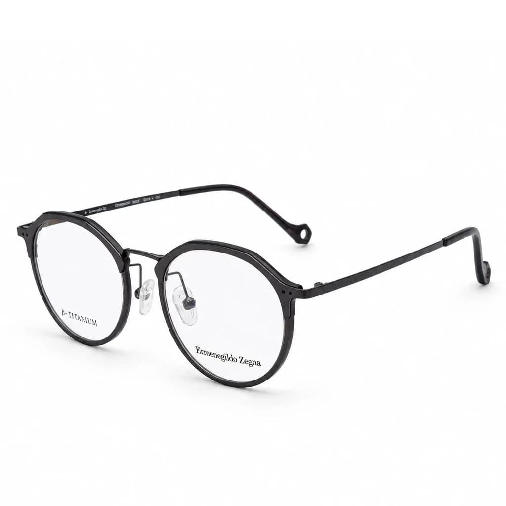 فریم عینک طبی گرد Zegna مشکی کد gd-1566