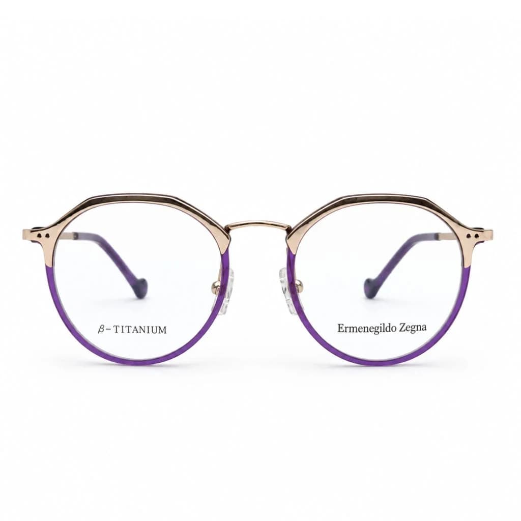 فریم عینک طبی گرد Zegna کد 586158 — تصویر ۳