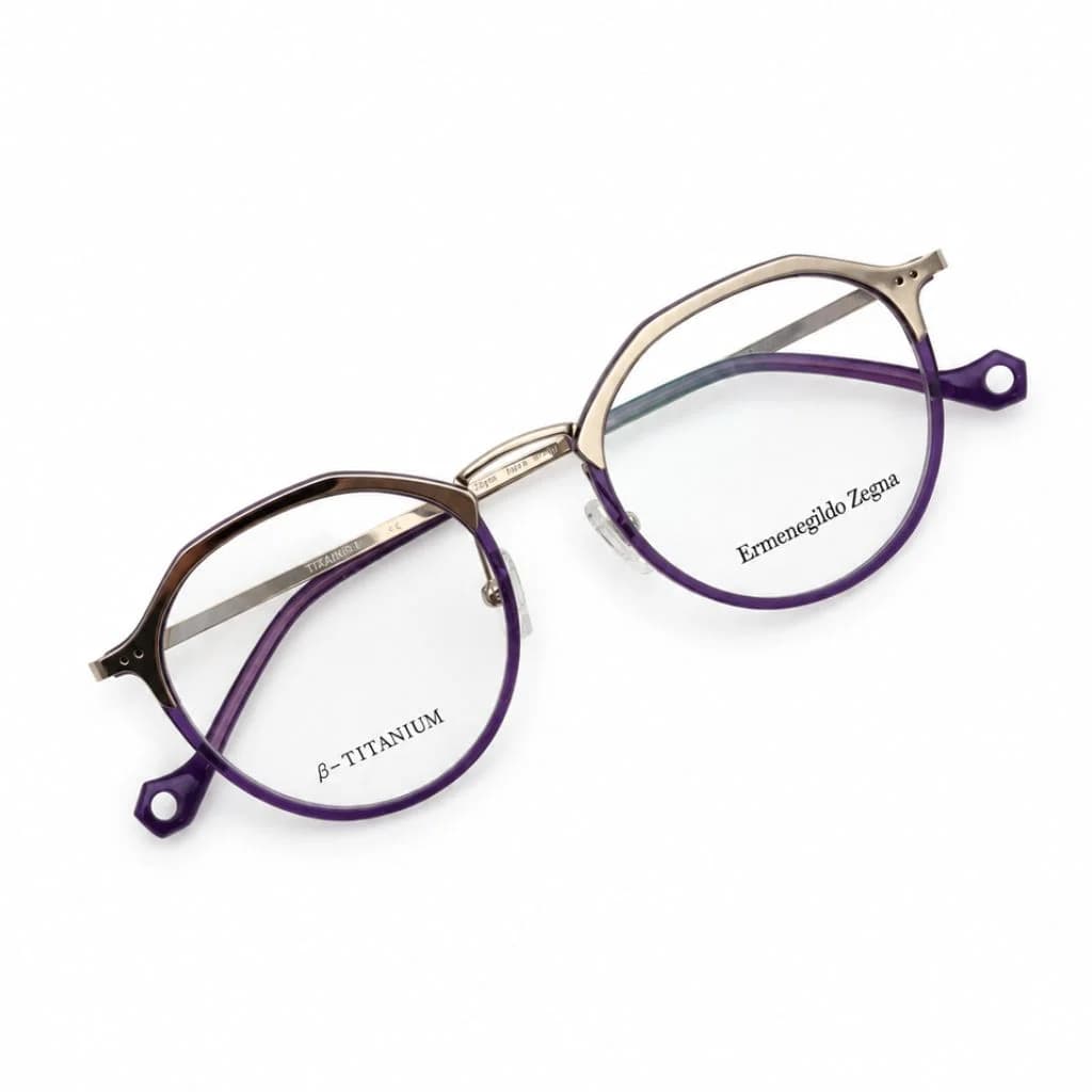 فریم عینک طبی گرد Zegna کد 586158 — تصویر ۵