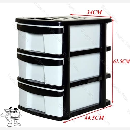 فایل سه کشو پلاستیکی سایز بزرگ مبلمان اورلین مدل 975850