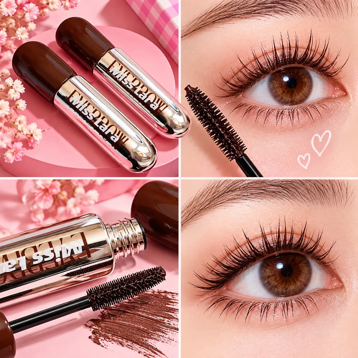 ریمل حجم دهنده قهوه ای میس لارا Miss Lara — تصویر ۳