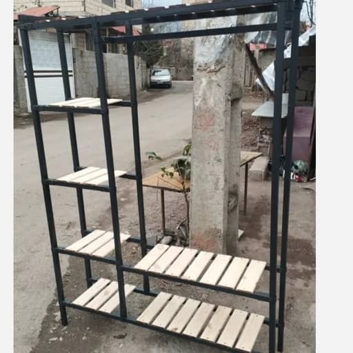 رگال لباس فلزی طبقات چوبی مبلمان اورلین مدل 975820