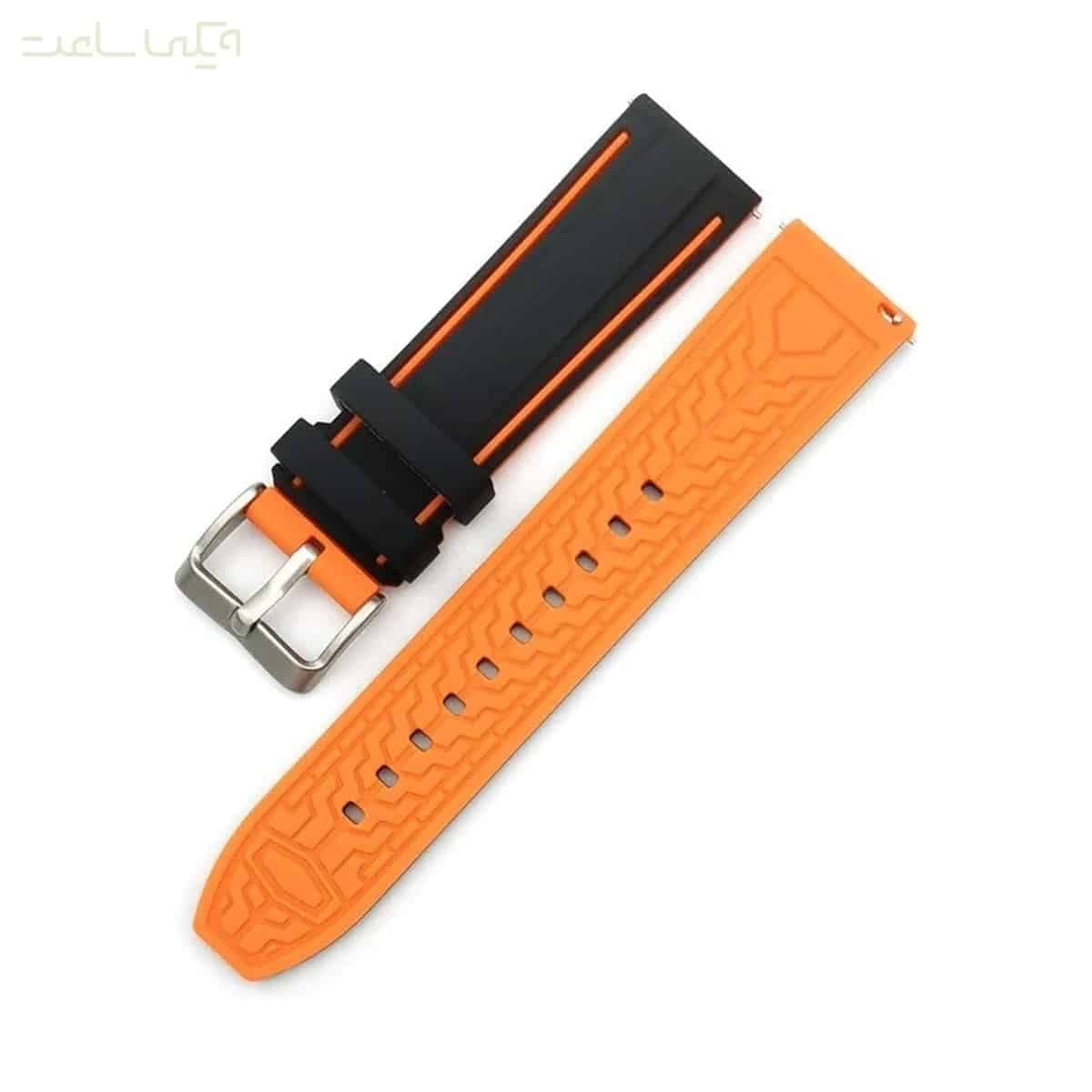 بند ساعت رابر سیلیکونی Quick Fit دورنگ — تصویر ۳