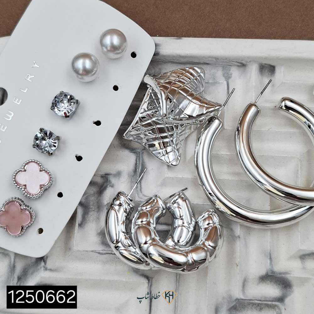 گوشواره پینترستی_ابنباتی پکی 6جفتی (طرح4)