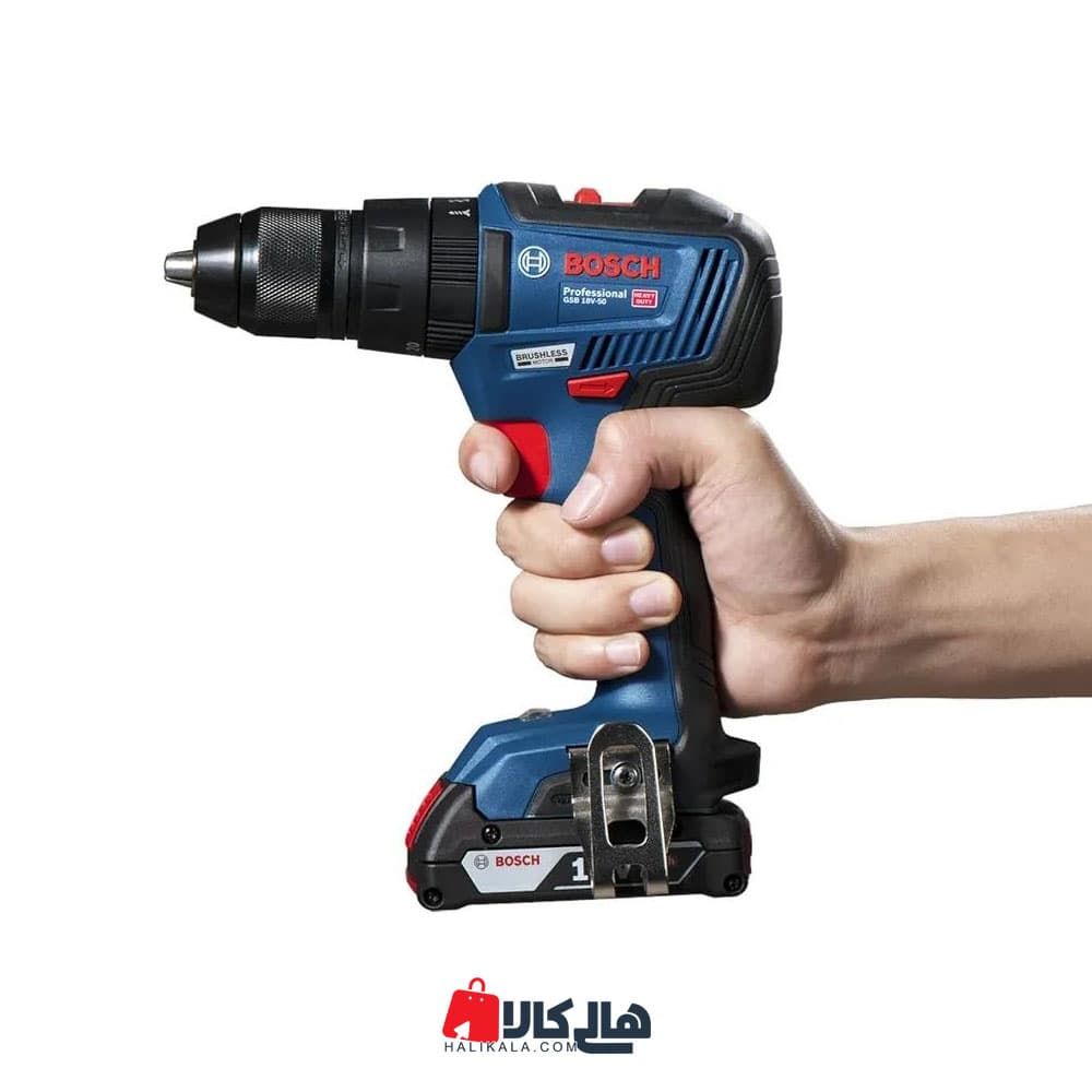 دریل پیچ گوشتی چکشی شارژی بوش مدل GSB 18V-90 C — تصویر ۴