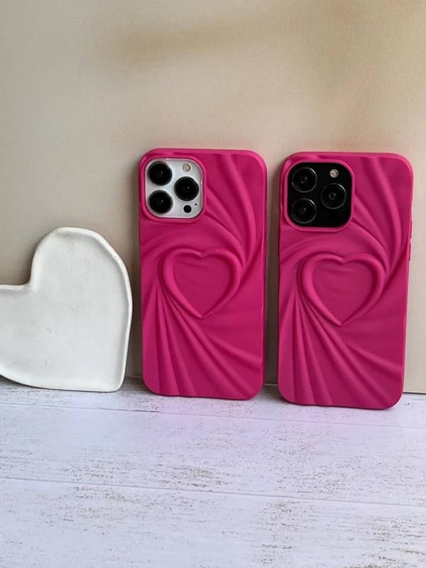 قاب قلب سرخابی گوشی آیفون 11 — تصویر ۵