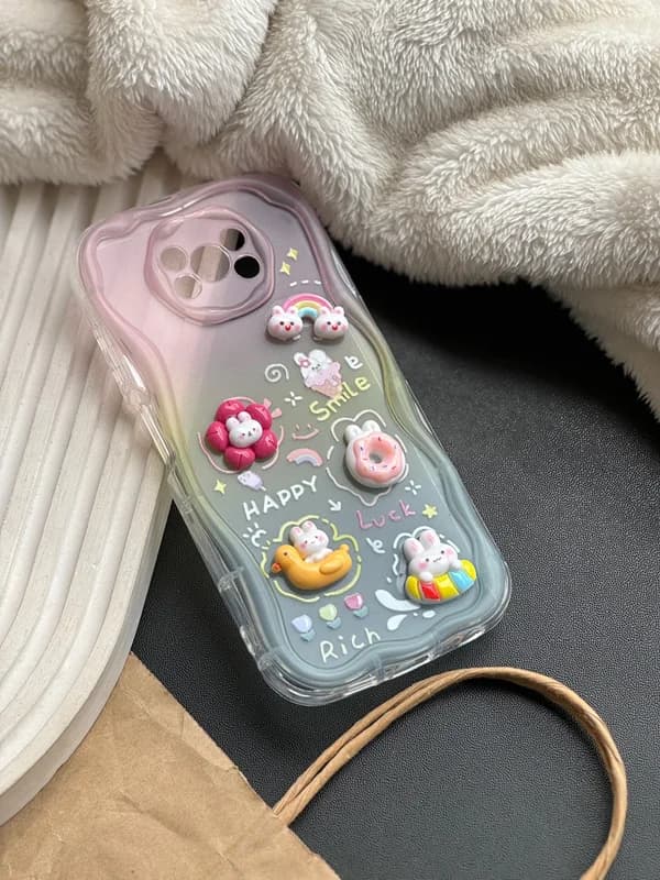 قاب عروسکی خرگوش برجسته Happy Rabbit گوشی شیائومی ردمی نوت 13 پرو 4g — تصویر ۵