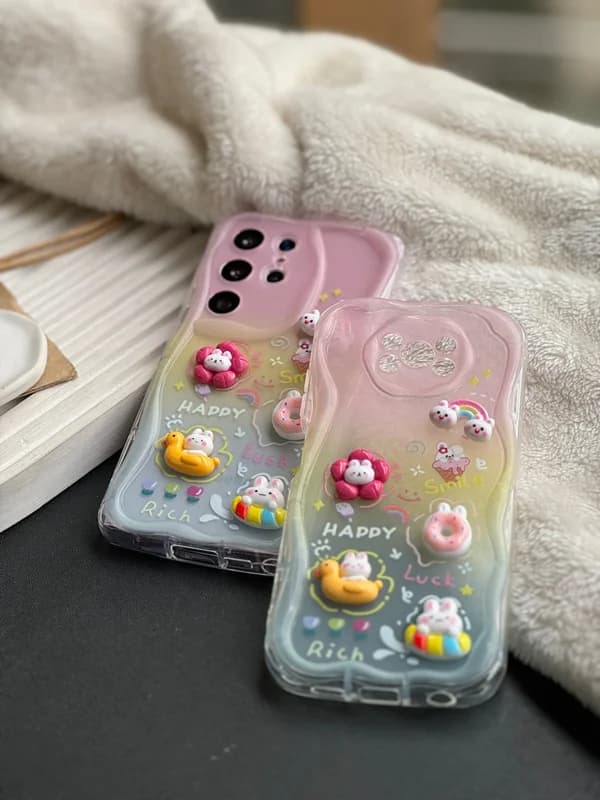 قاب عروسکی خرگوش برجسته Happy Rabbit گوشی شیائومی ردمی نوت 13 پرو 4g — تصویر ۳