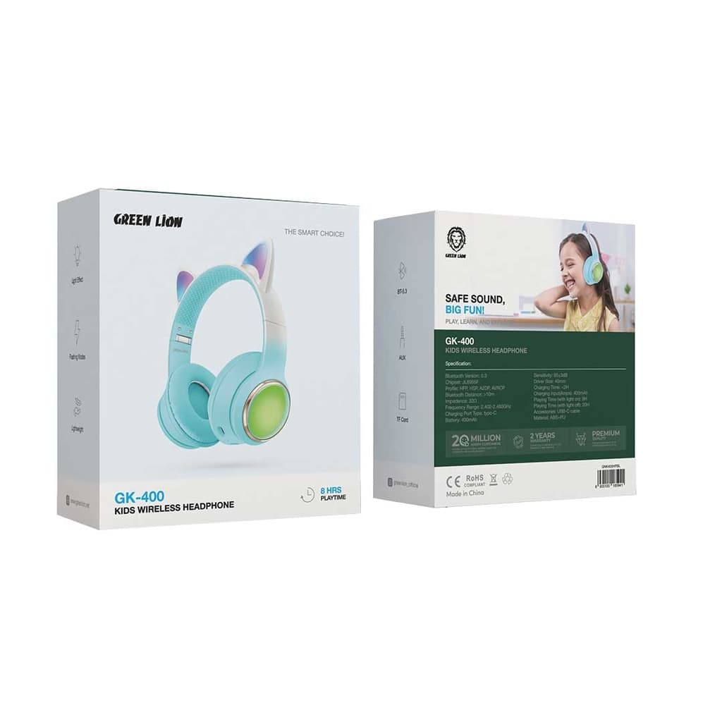 هدفون بیسیم فانتزی کودکانه Green Lion GK-400 — تصویر ۲