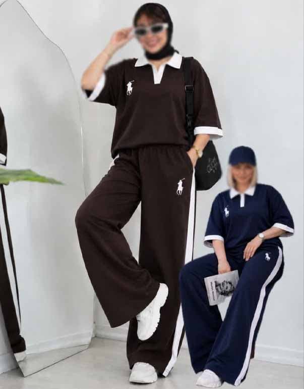ست پلوشرت و شلوار زنانه polo