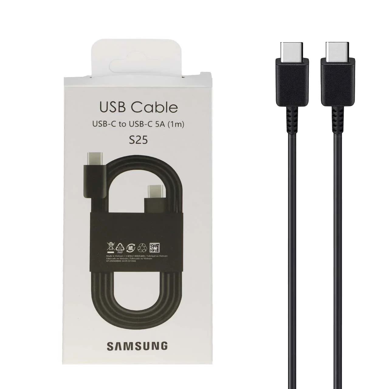 کابل شارژ فست Samsung Type-C To Type-C مدل S25 EP-DN980 – مشکی – kZN