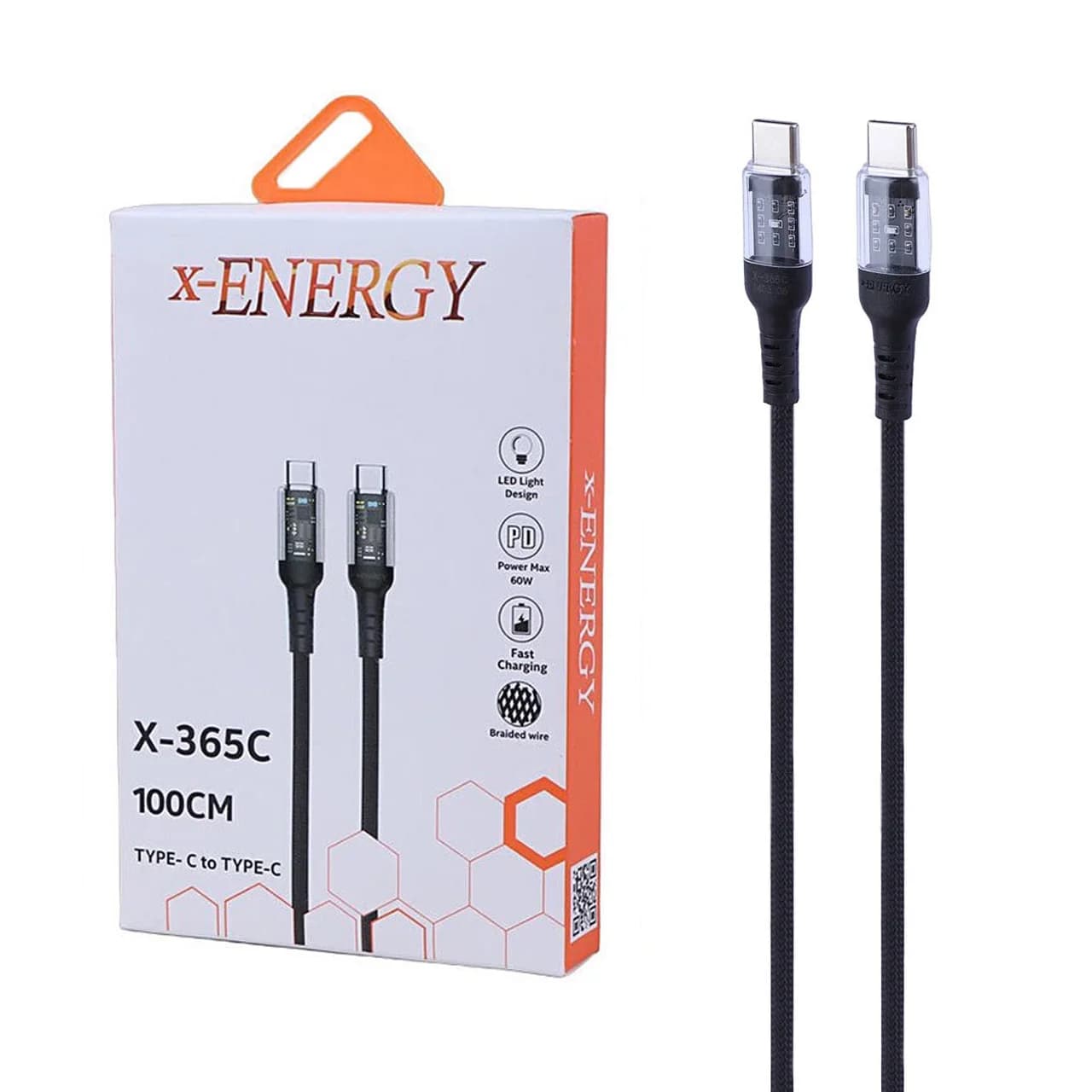 کابل شارژ PD و فست X-Energy Type-C To Type-C مدل X-365 C 60W – مشکی (گارانتی IPM)