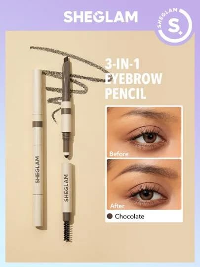 مداد ابرو سه کاره شیگلم SHEGLAM 3-in-1 Eyebrow Pencil — تصویر ۳