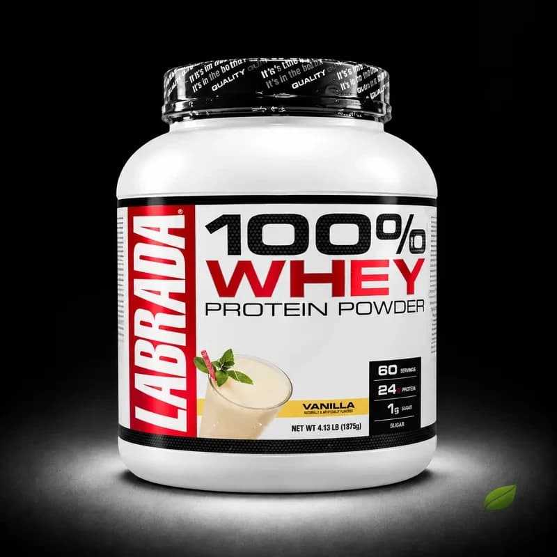 پروتئین ۱۰۰٪ وی لابرادا وانیلی ۱۸۷۵ گرمی | Labrada 100% Whey Protein Powder Vanilla 1875g — تصویر ۳