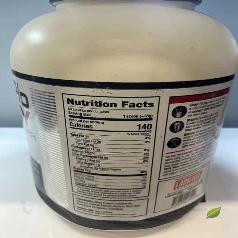پروتئین ۱۰۰٪ وی لابرادا وانیلی ۱۸۷۵ گرمی | Labrada 100% Whey Protein Powder Vanilla 1875g — تصویر ۲