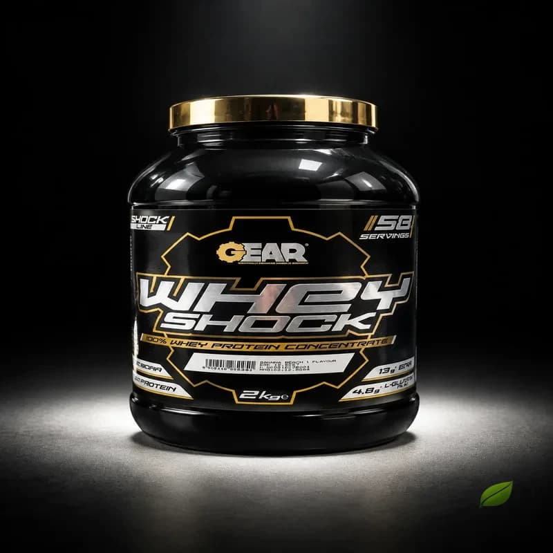 پروتئین وی شوک گیر موز و هلو ۲۰۰۰ گرمی | Gear Whey Shock 100% Whey Protein Concentrate Banana Peach 2000g — تصویر ۳