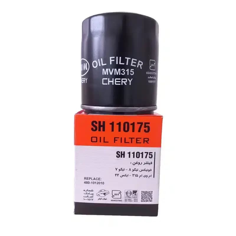 فیلتر روغن شهاب مدل SH 110175 مناسب خودرو MVM X55/ تیگو 7 / فونیکس تیگو 8 / MVM 315 / X22 کارتن 40 عددی — تصویر ۲