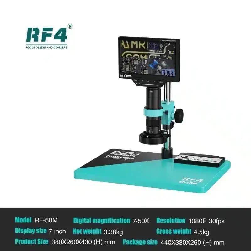 لوپ دیجیتال آر اف فور مدل RF4 RF-50M به همراه مولتی متر — تصویر ۲