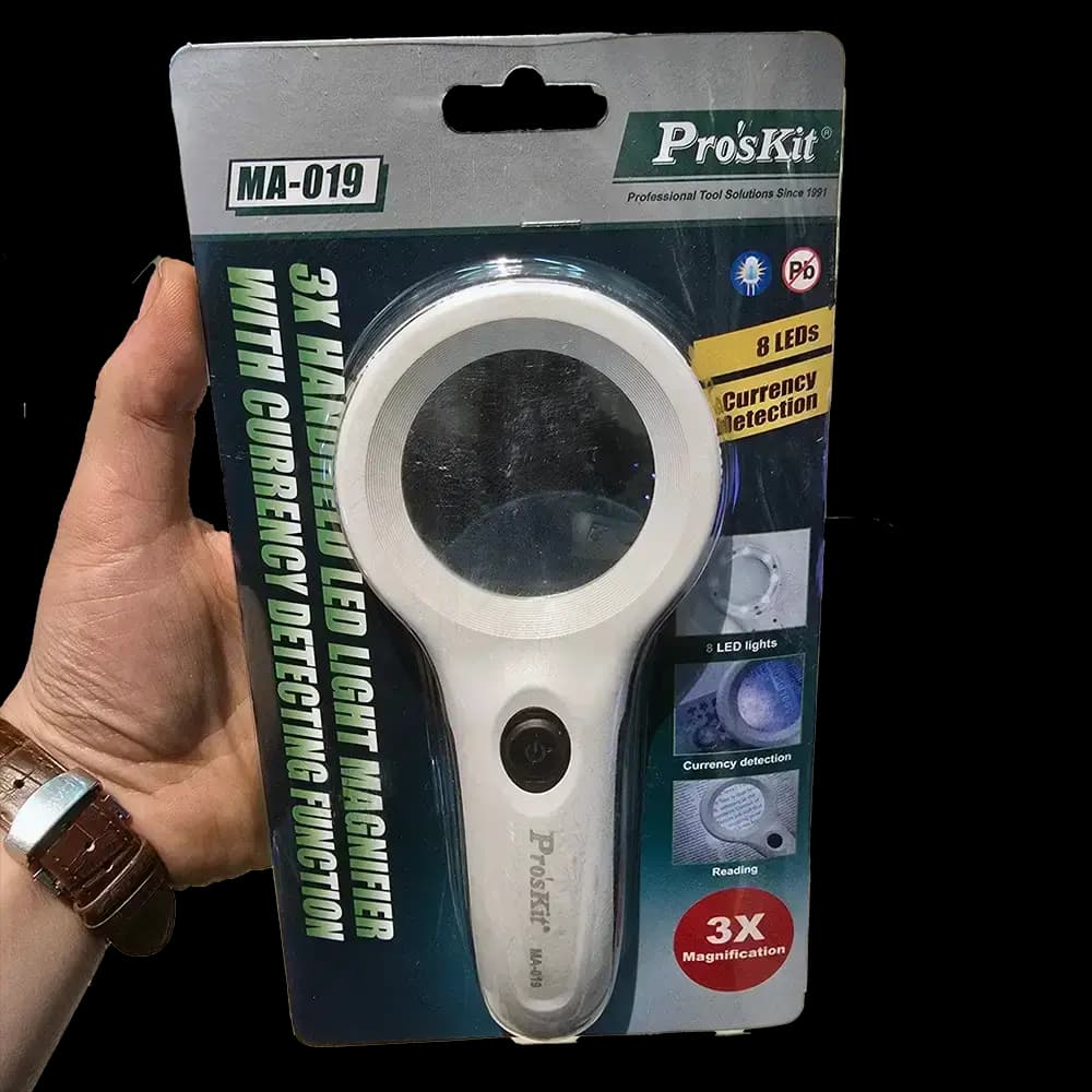 ذره بین دستی چراغ دار پروسکیت مدل Proskit MA-019 — تصویر ۲