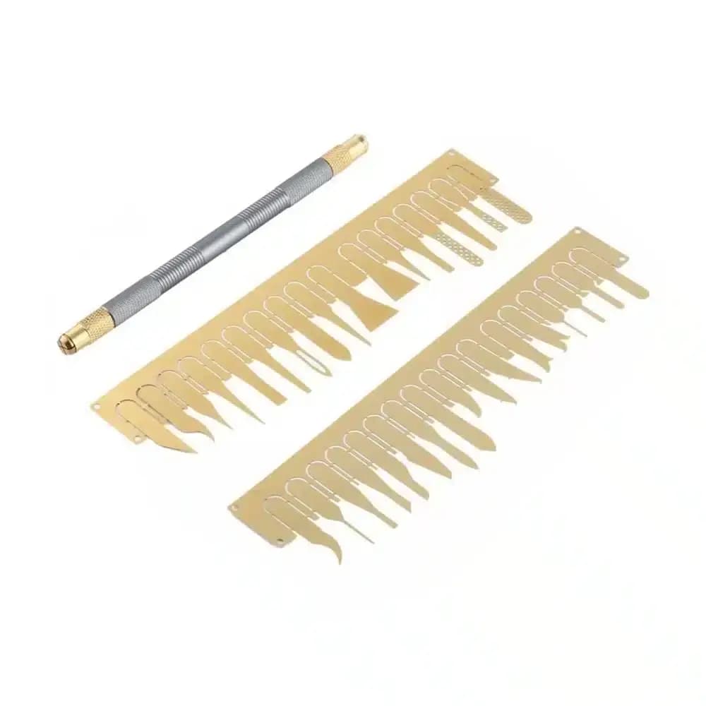 ست تیغ و کاتر تعویض آی سی مکانیک مدل MECHANIC 034 مجموعه 35 عددی — تصویر ۳