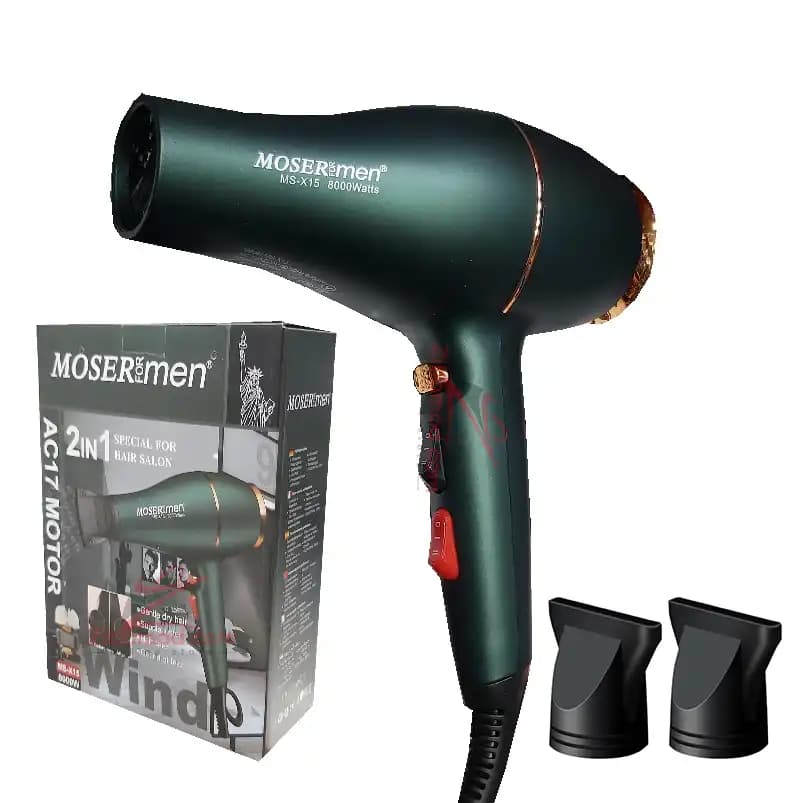 سشوار موزر Moser مدل mz-X15 قدرت 8000 وات — تصویر ۲