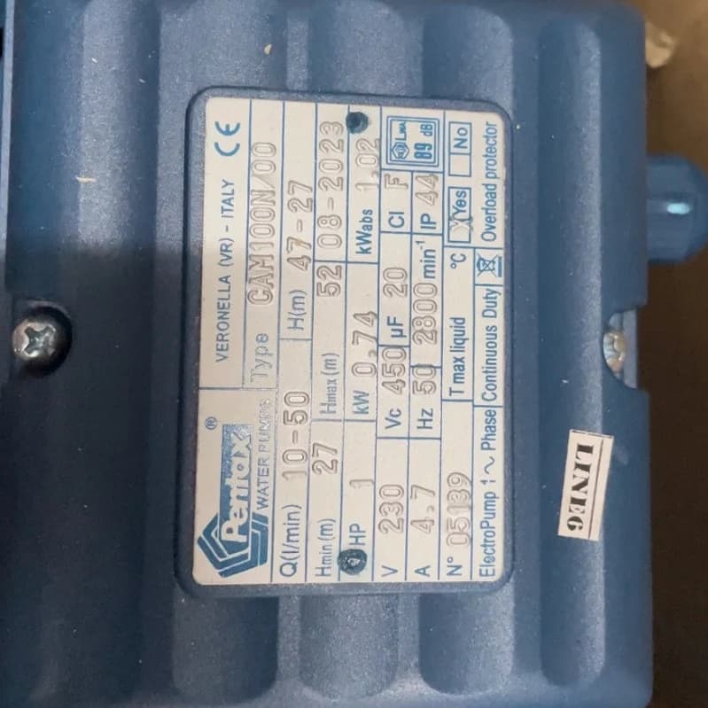 پمپ آب پنتاکس مدل CAM100N/00 — تصویر ۳