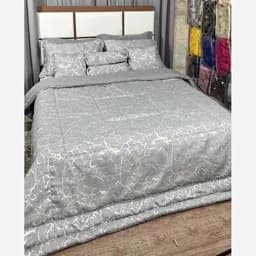 روتختی مخمل کتان 6 تیکه (سرویس خواب) لحاف ملحفه کشدوز — تصویر ۶