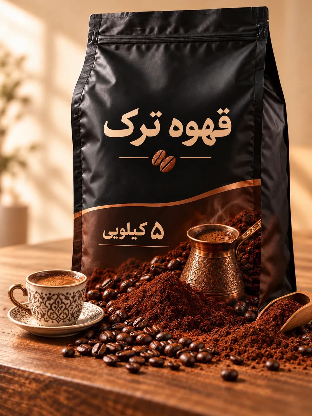قهوه ترک ویژه تازه آسیاب 5 کیلویی