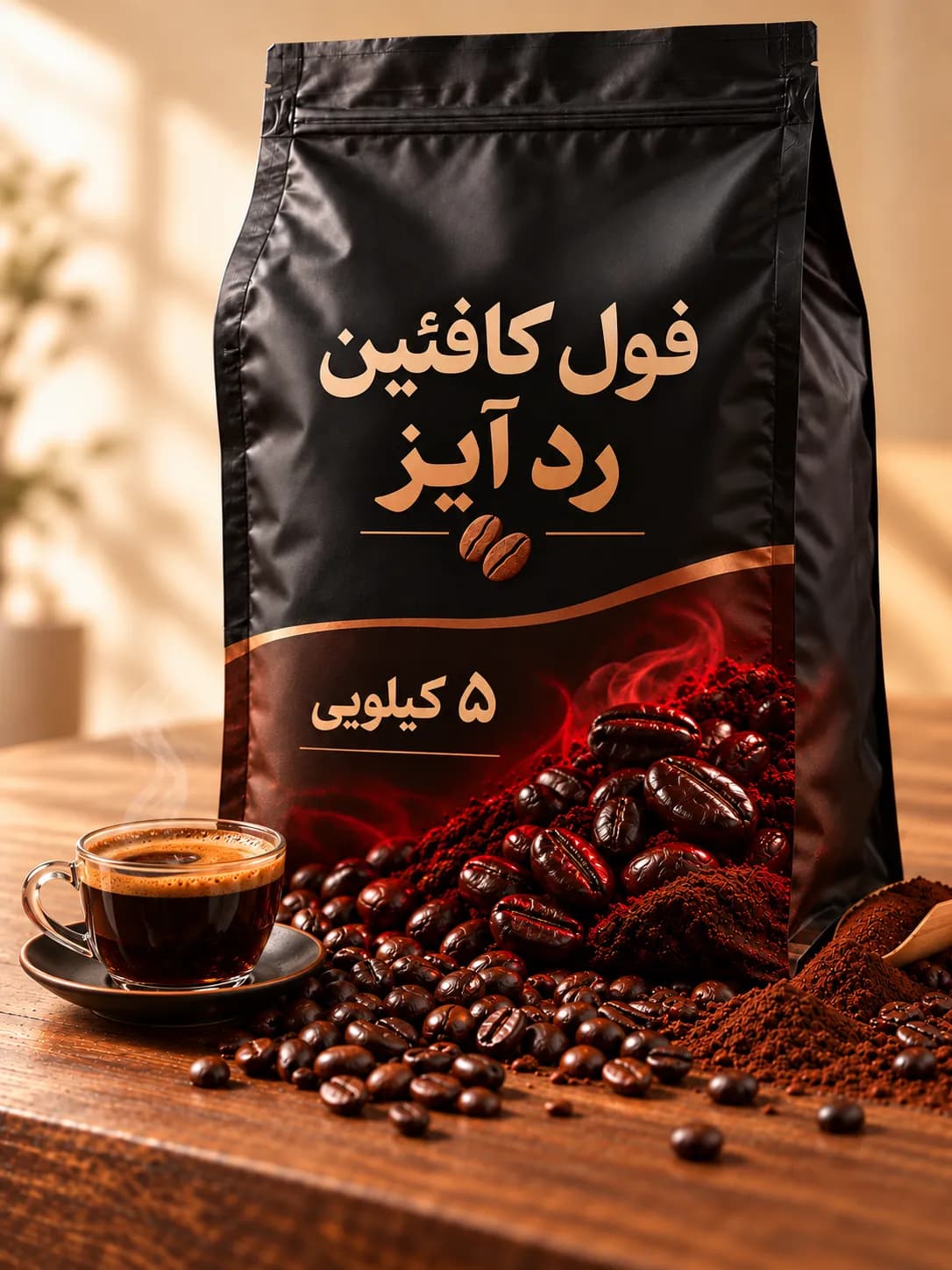 قهوه فول کافئین رد آیز ۵ کیلویی