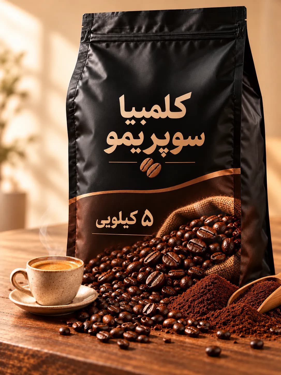 قهوه کلمبیا سوپریمو ۵ کیلویی